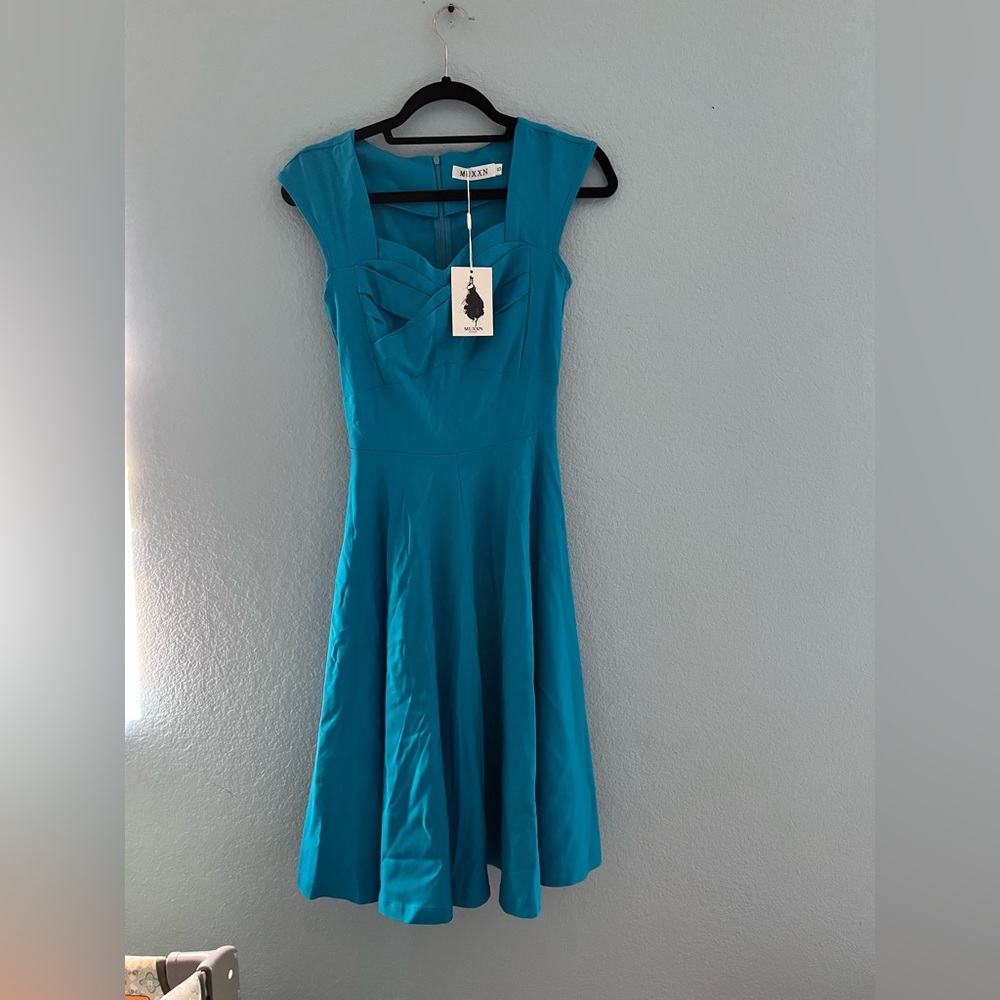 Blue vintage style dress